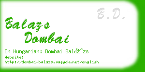 balazs dombai business card